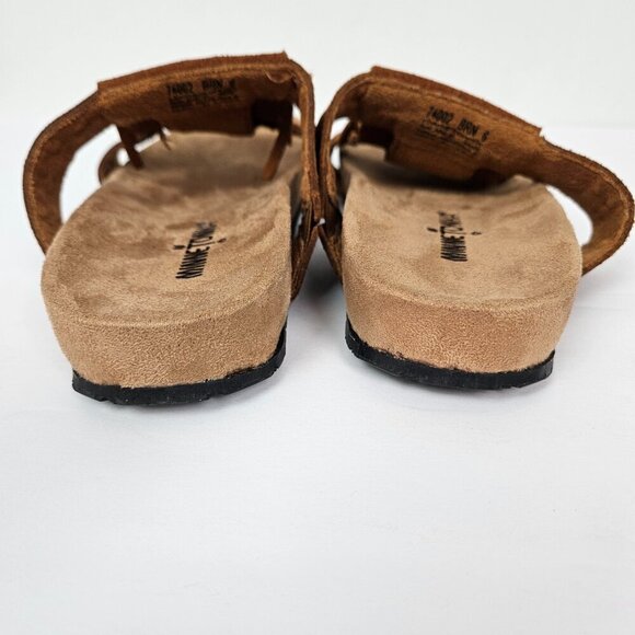 Minnetonka Daisy Brown Suede Fringe Slide Sandal 6 74002 - Picture 7 of 10